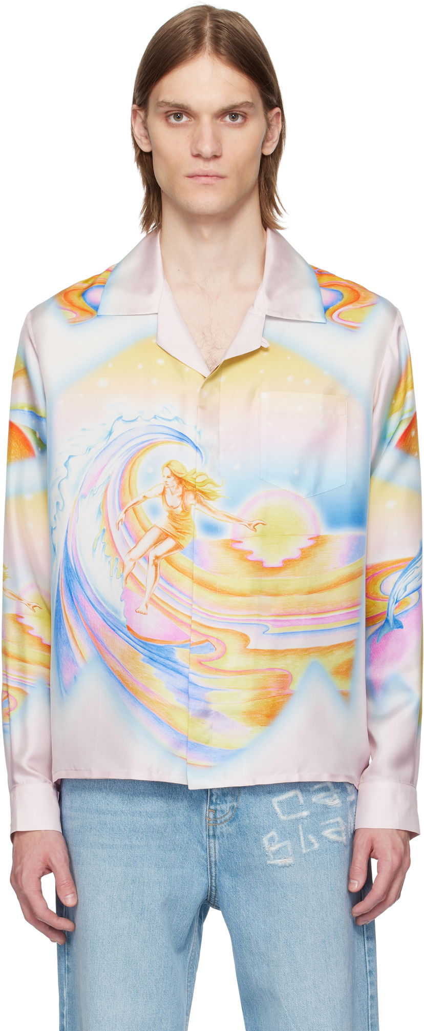 Сорочка Casablanca Casablanca Psychedelic Nirvana Silk Shirt Різнокольоровий | U-MS25-SH-006-05