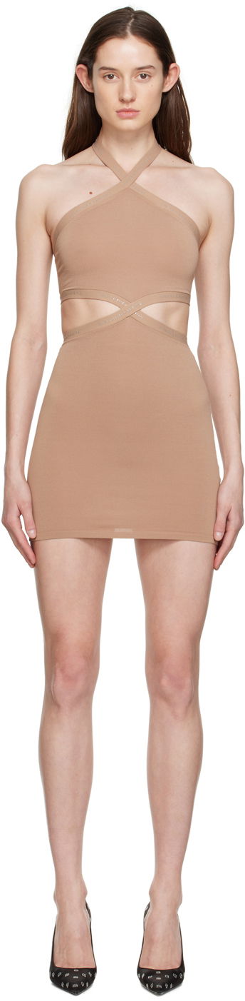 плаття Alexander Wang Alexander Wang Halter Mini Dress бежевий | 4KC1236038
