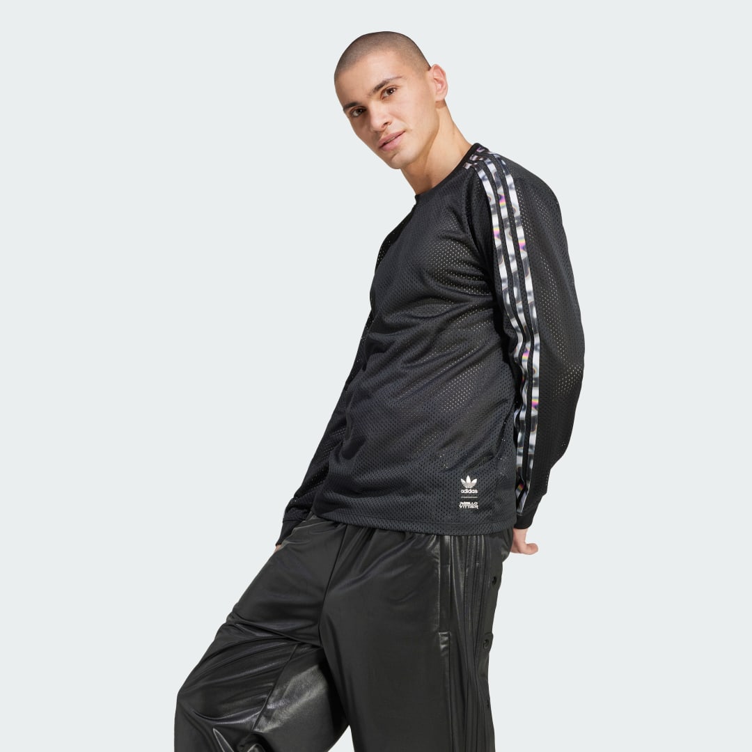 Футболка adidas Performance Pride Mesh 3-Stripes Long Sleeve чорний | IZ4893, 0