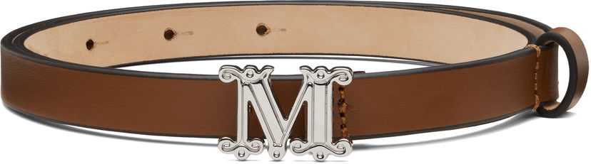 Ремені Max Mara Max Mara Monogram Leather Belt Коричневий | 2524506011600