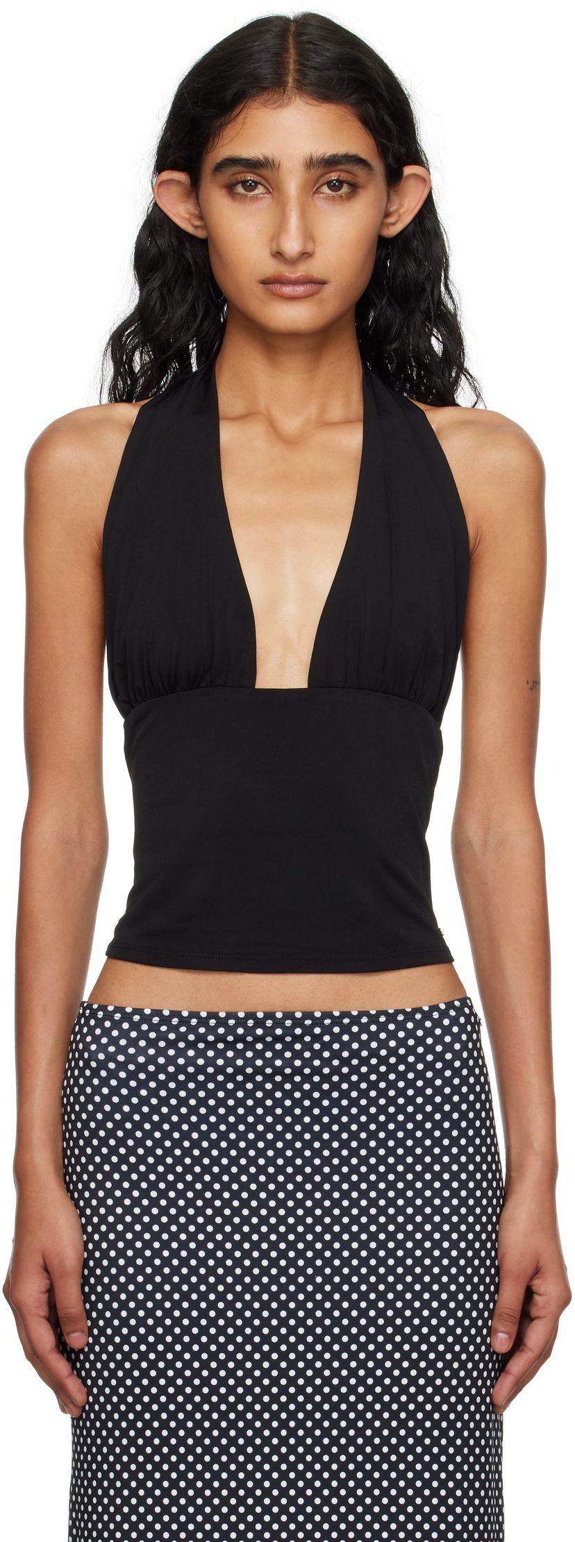 Безрукавка Miaou Miaou Mathilde Halter Neck Top чорний | 7189VISBLK