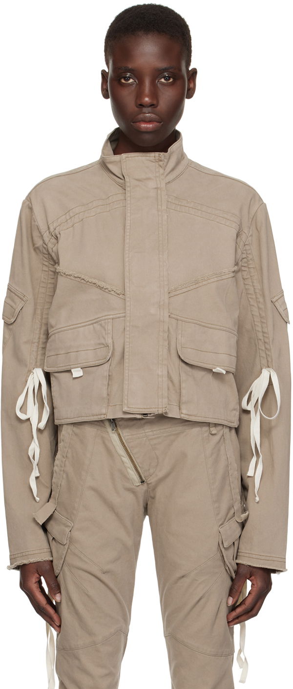 Куртка Ottolinger Ottolinger Drawstring Crop Jacket бежевий | 0904001