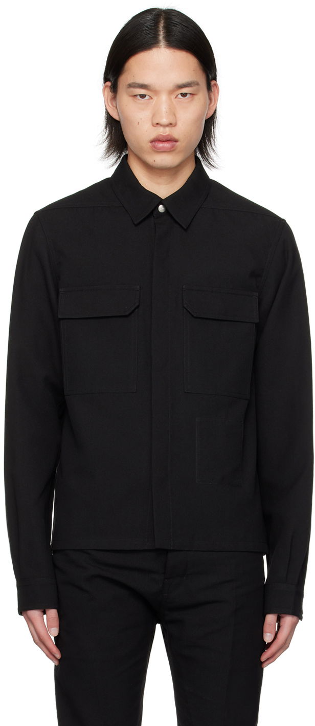 Сорочка Rick Owens Rick Owens Cropped Shirt чорний | RL01D3234 TWRP