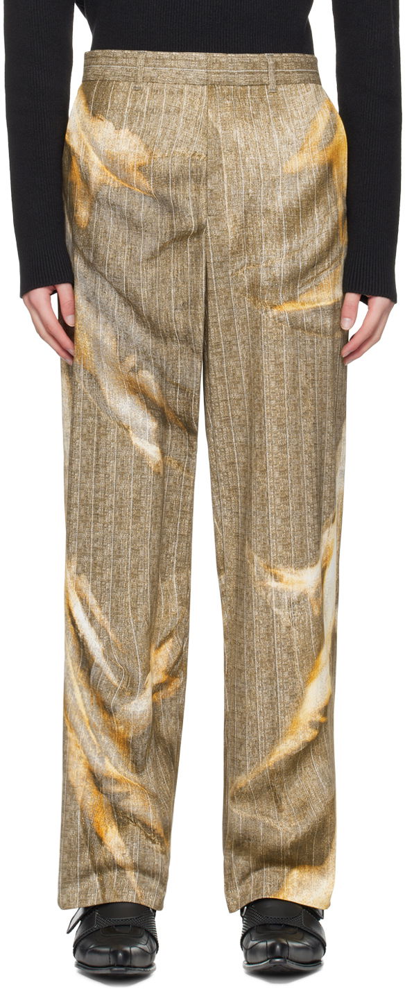 Штани Y/PROJECT Printed Trousers бежевий | 201PA002