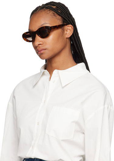Сонцезахисні окуляри Anine Bing ANINE BING Roma Oval Sunglasses Коричневий | A-12-10090-TTI3, 3