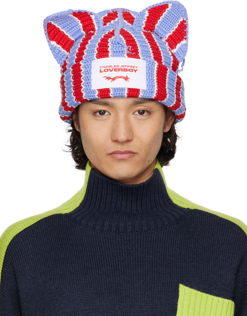 Шапка Charles Jeffrey Loverboy Charles Jeffrey LOVERBOY Chunky Knit Ears Beanie Різнокольоровий | 54130307