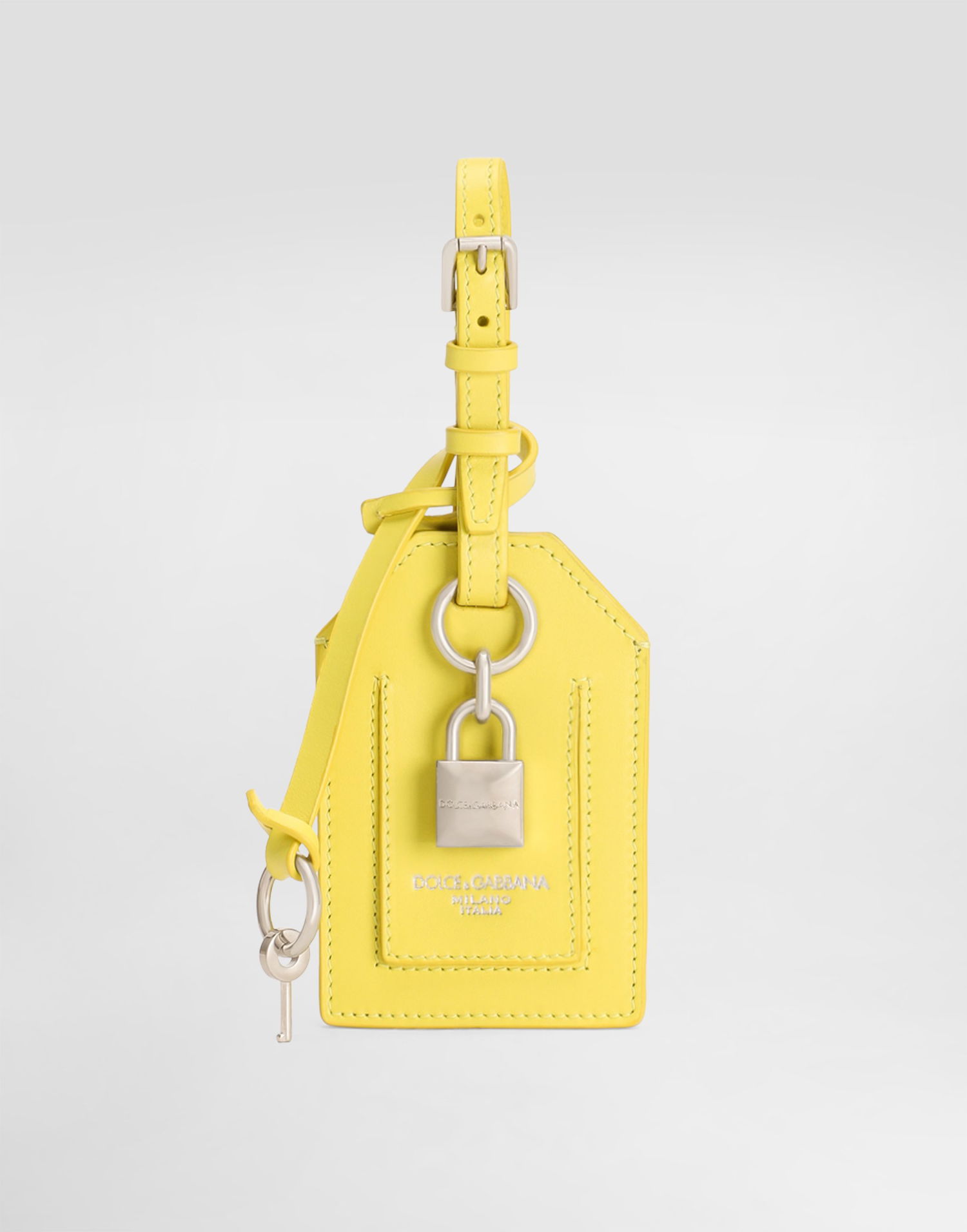 Брелоки Dolce & Gabbana Dolce & Gabbana Calfskin Luggage Tag with Lock and Key Жовтий | BP3417AV89389418, 0
