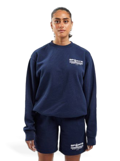 Світшоти Sporty & Rich Sports Crewneck темно-синій | CR492NA