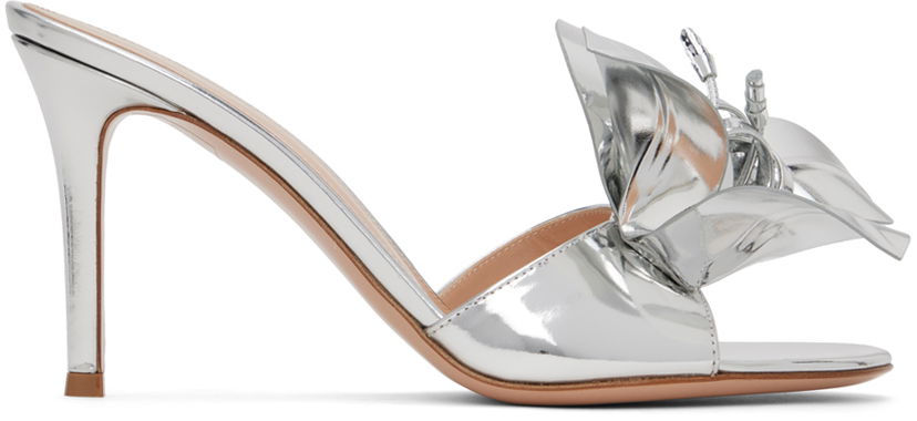 Кросівки та взуття Gianvito Rossi Flower Heeled Sandals Металік | G15360.85RIC.MET