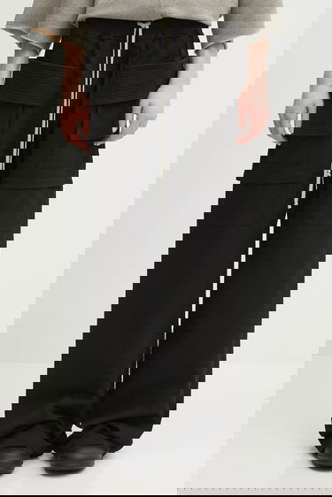 Штани карго Rick Owens Rick Owens DRKSHDW Creatch Wide Cargo Drawstring Cotton Pants чорний | DU02E7394.TW, 0