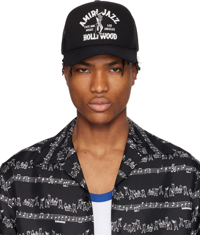 Кепка AMIRI Amiri Jazz Wolf Trucker Cap чорний | AMHATR1020