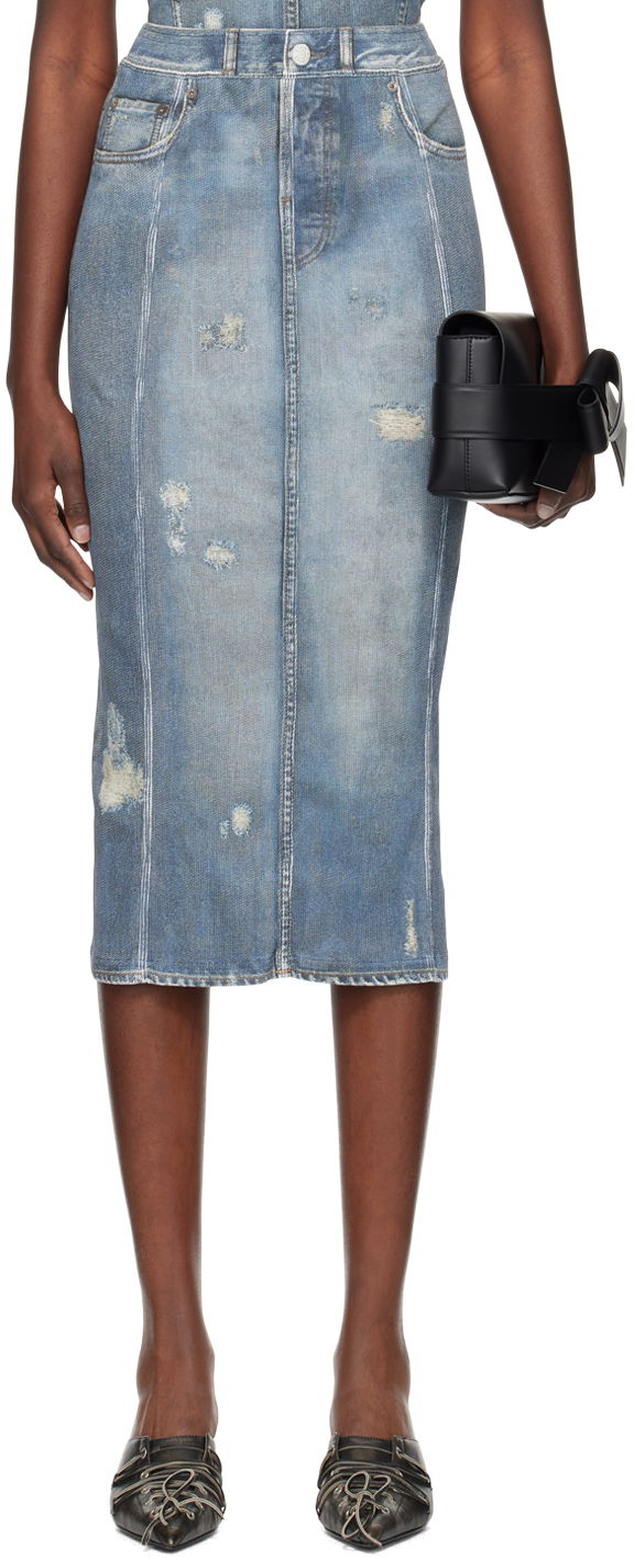 Спідниця Acne Studios Rib Skirt Синій | AF0443-