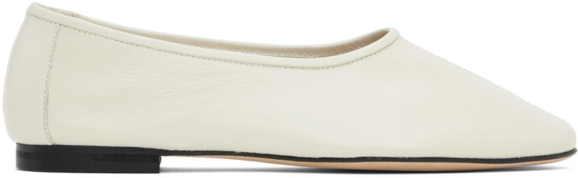 Кросівки та взуття BY FAR Prudence Creased Ballerina Flats білий | MWFFC005LL002WH020PL