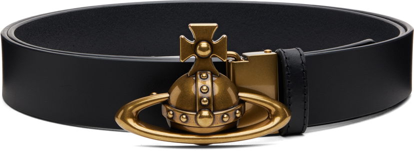 Ремені Vivienne Westwood Vivienne Westwood Orb Buckle Belt чорний | 82010075U-L00CH-
