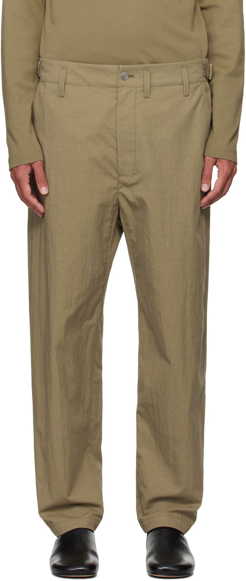 Штани LEMAIRE Lemaire Carrot Trousers Зелений | PA1129 LF1228