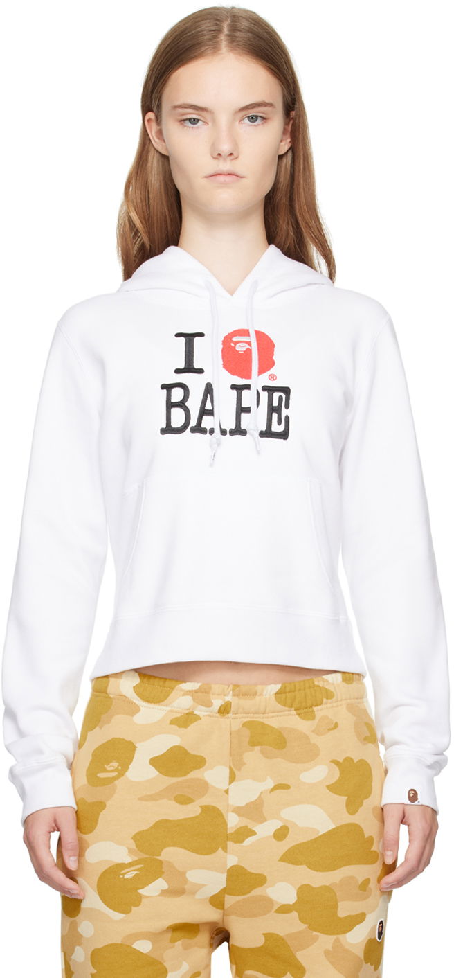 Світшоти BAPE 'I Love' Hoodie білий | 001PPK802002L