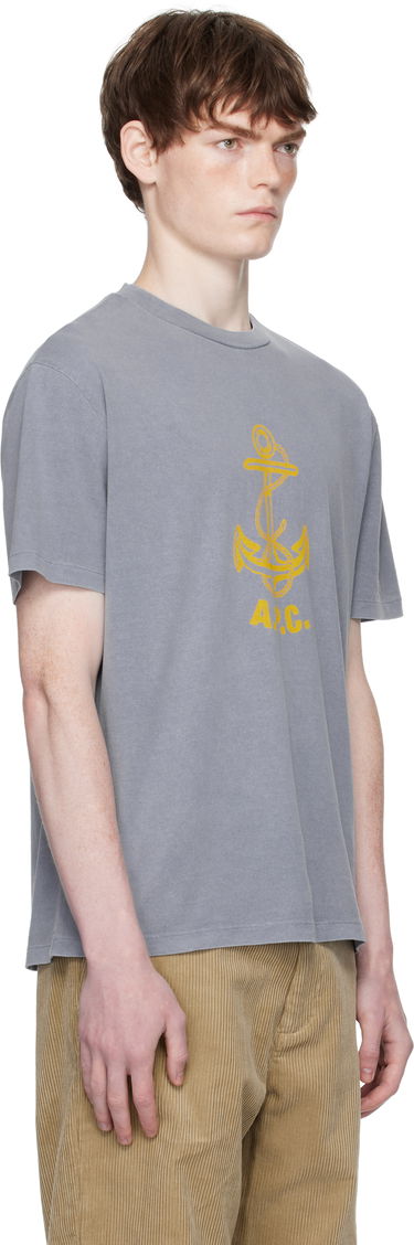 Футболка A.P.C. A.P.C. Davy Anchor Graphic Tee Сірий | COHBS-H26518, 1