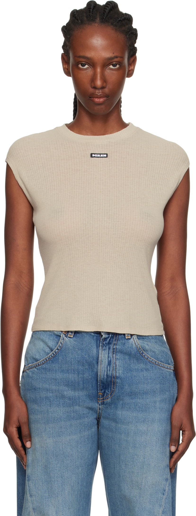 Футболка Ksubi Ksubi Staple Short Sleeve T-Shirt бежевий | WPF25TE014