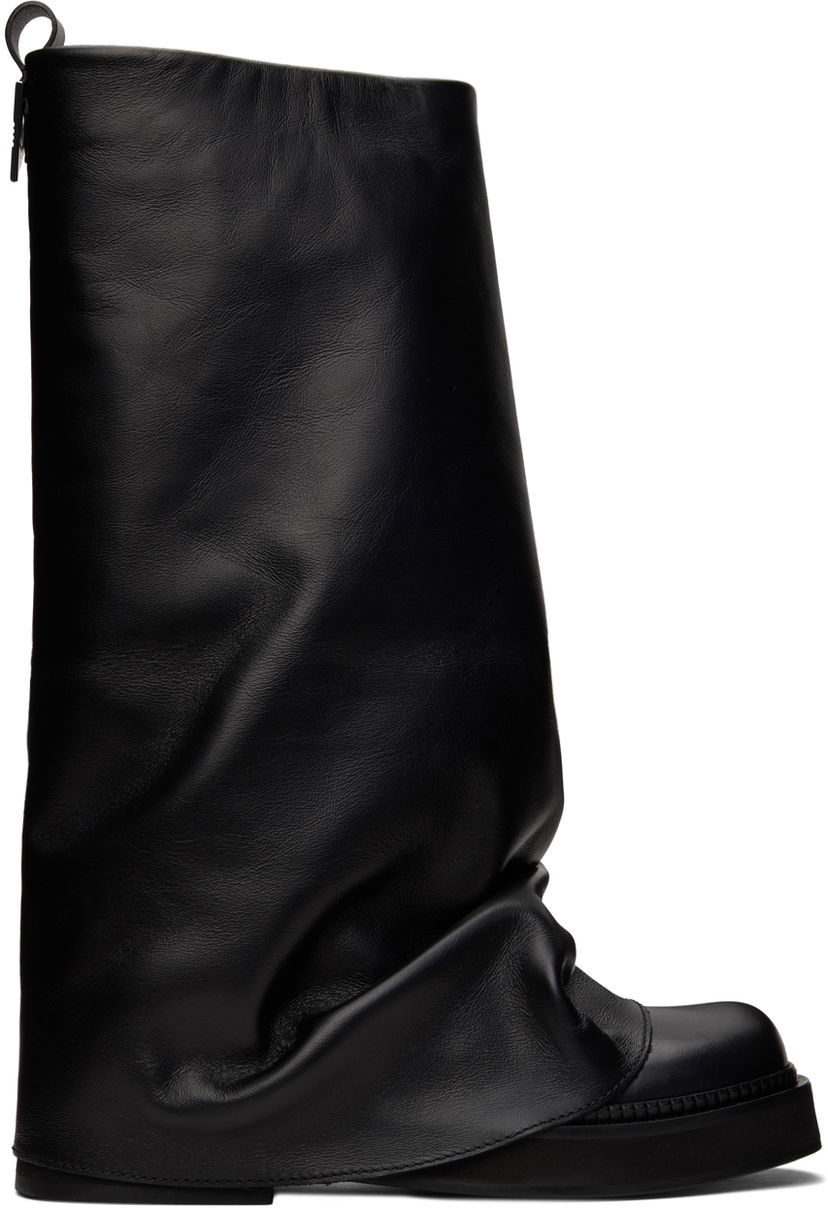 Одяг The Attico Attico Robin Slouch Leather Combat Boots чорний | 241WS798 L019