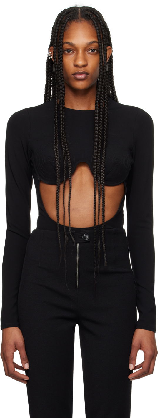 Боді Jean Paul Gaultier Gaultier Cone Bra Bodysuit чорний | 24/25-F-BD017-J053-00