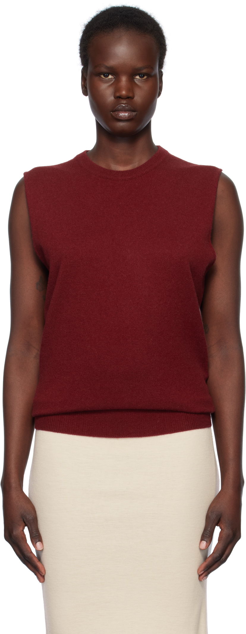 Cветр Jil Sander Jil Sander Cashmere Sleeveless Top Червоний | J02GP0017_J13201