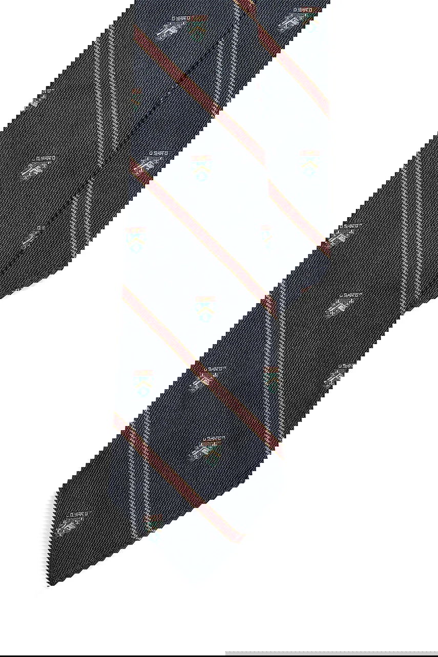 Аксесуари Polo by Ralph Lauren Polo Ralph Lauren Silk Tie with Crest and Stripe Pattern Різнокольоровий | 712971857, 0