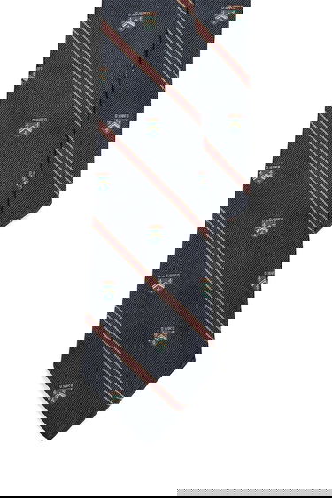 Аксесуари Polo by Ralph Lauren Polo Ralph Lauren Silk Tie with Crest and Stripe Pattern Різнокольоровий | 712971857, 0