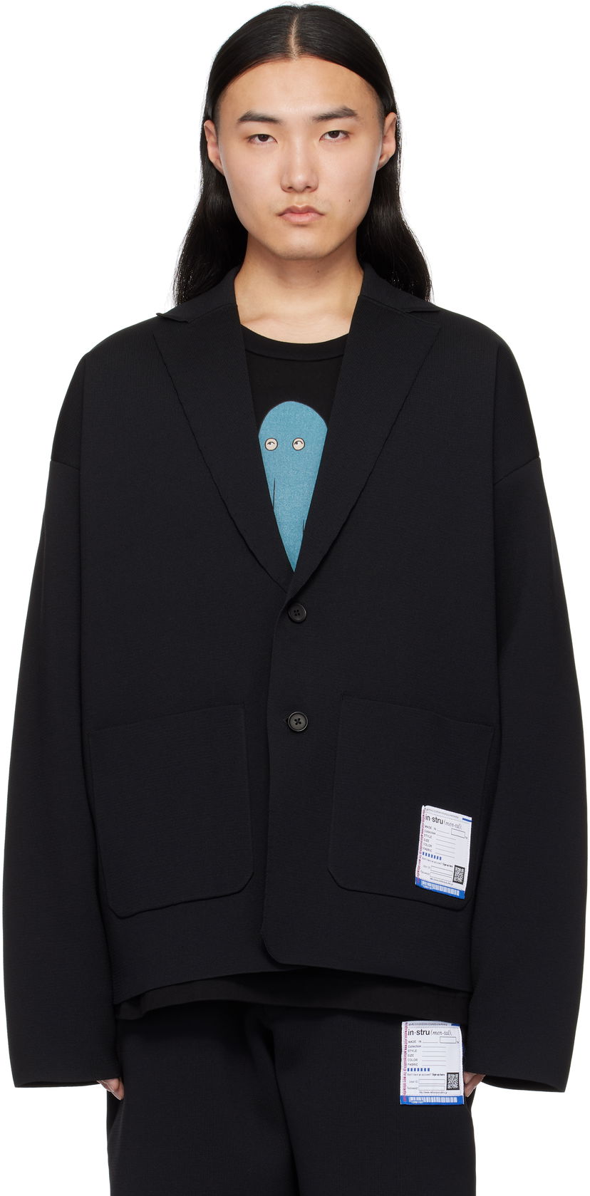 Cветр Maison MIHARA YASUHIRO MIHARA YASUHIRO Milan Rib Blazer чорний | I13JK024