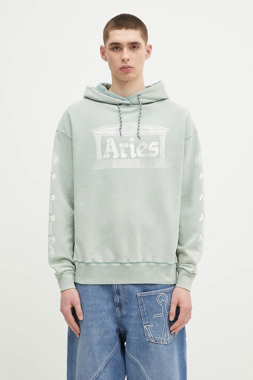 Світшоти Aries Aries Aged Ancient Column Hoodie Зелений | AR2003503