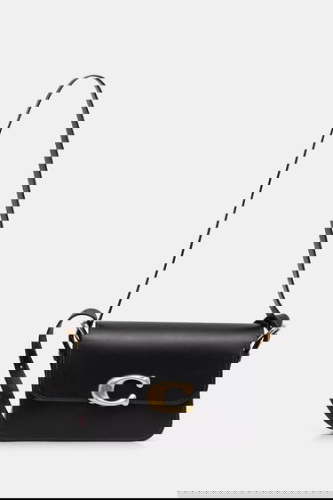 Сумка Coach Leather Flap Shoulder Bag with C-Lock чорний | CAM17, 0