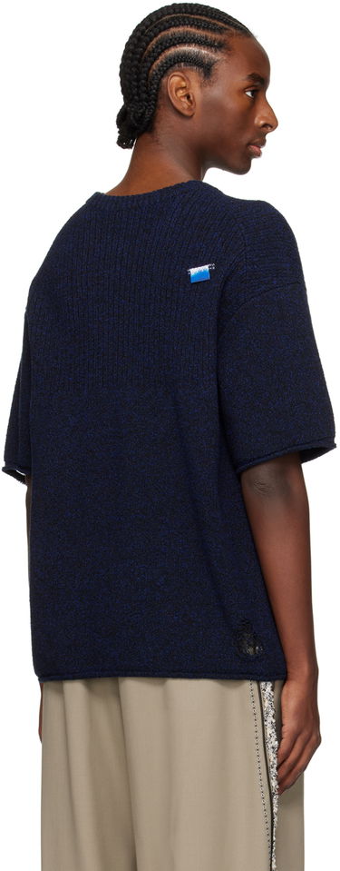 Джерсі ADER ERROR Distressed Knit T-Shirt темно-синій | BN01SSKT0501BK, 2