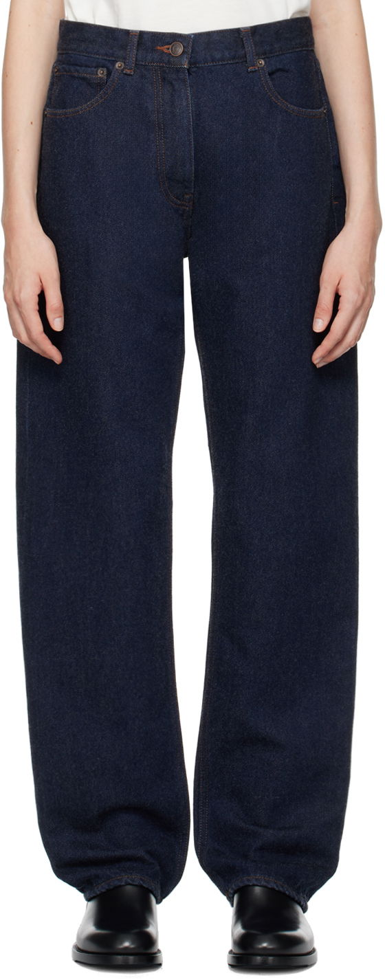 Джинси The Row Berty Indigo Loose-Fit Jeans Синій | 8224-W3434
