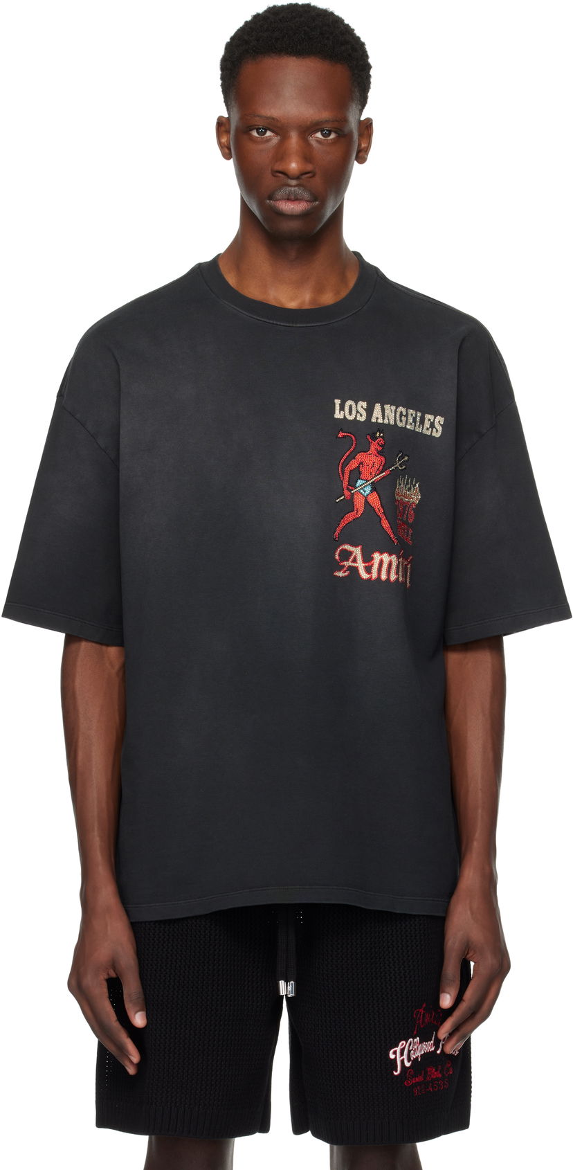 Футболка AMIRI AMIRI Crystal Sinners T-Shirt чорний | AMJYTE1212