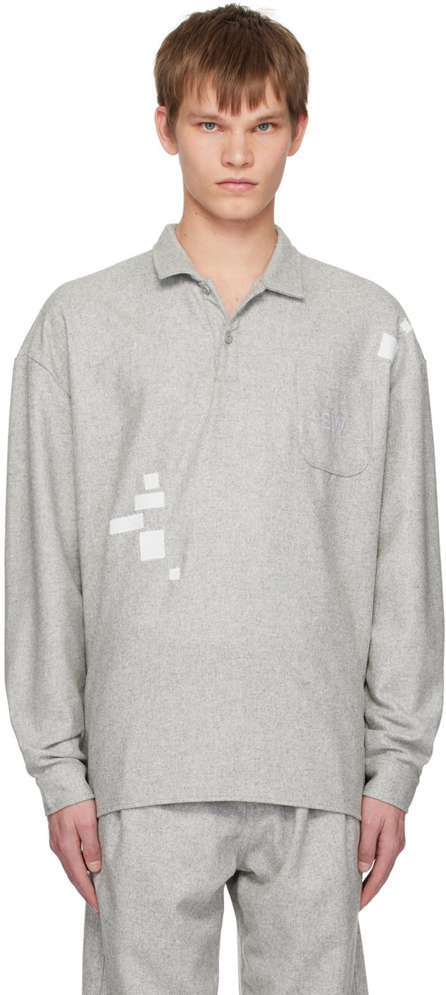 Сорочка поло Saintwoods Patches Polo Shirt Сірий | SW01610