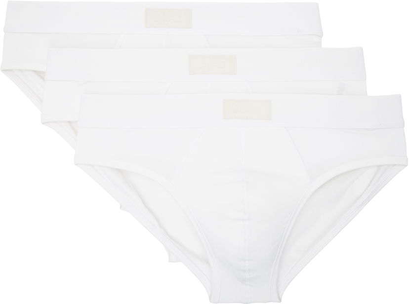 Боді SKIMS Three-Pack Cotton Briefs білий | BO-BRF-5633M