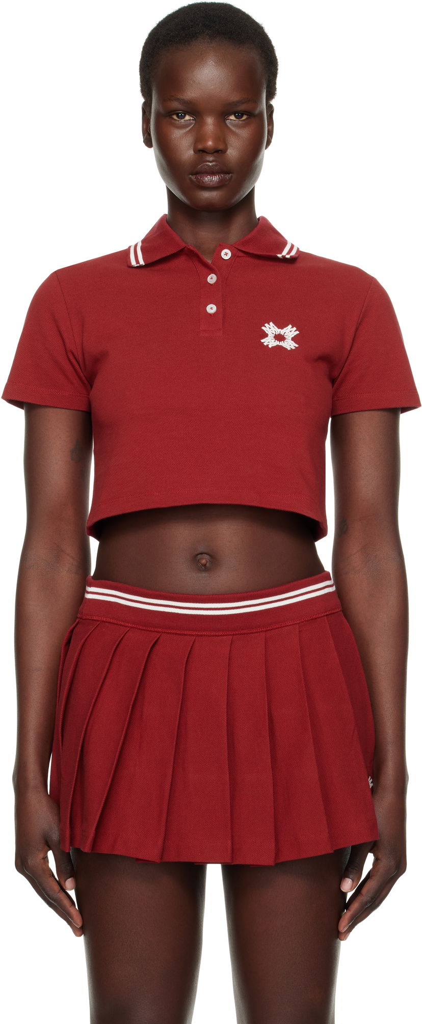 Спідниця AMIRI AMIRI MA Quad Cropped Polo Червоний | AWJYPO1001