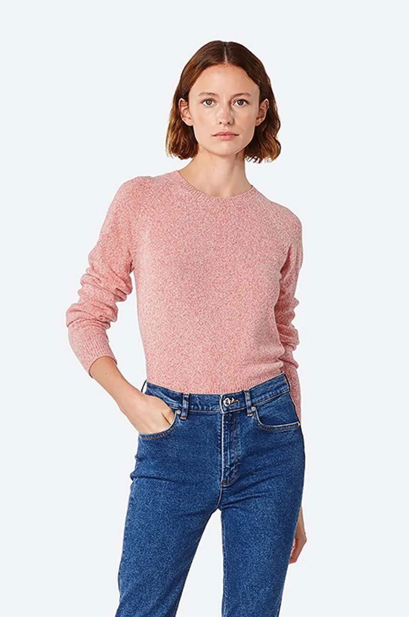 Cветр A.P.C. Crewneck Wool Blend Sweater Рожевий | WVBAF.F23040
