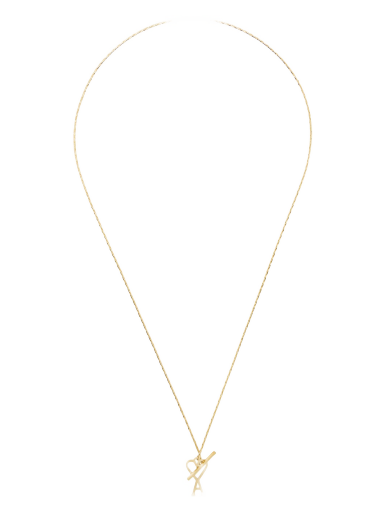 Кольє AMI Chain Necklace бежевий | UJW916.361
