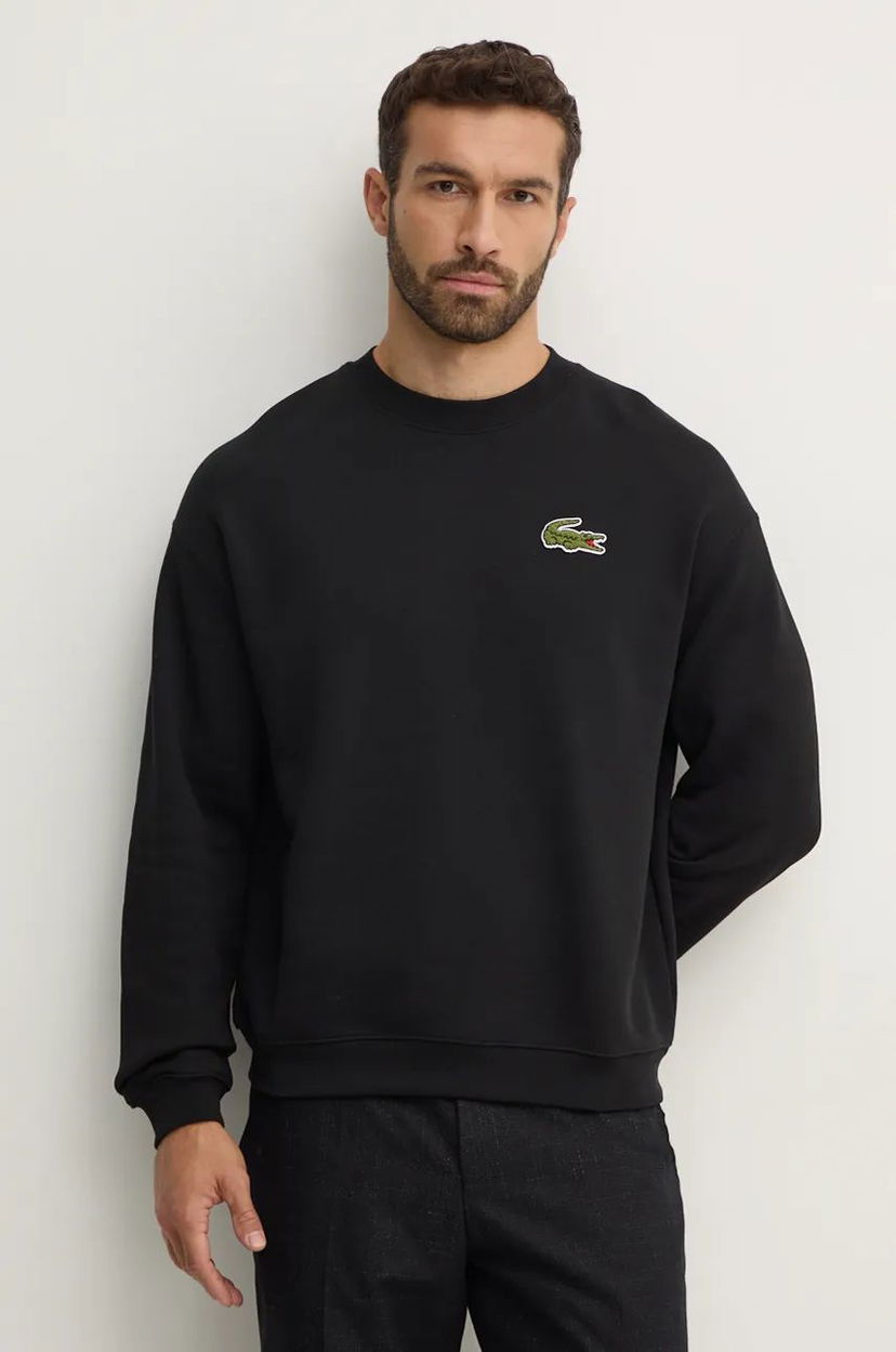 Світшоти Lacoste Black Minimalist Sweatshirt чорний | SH2741