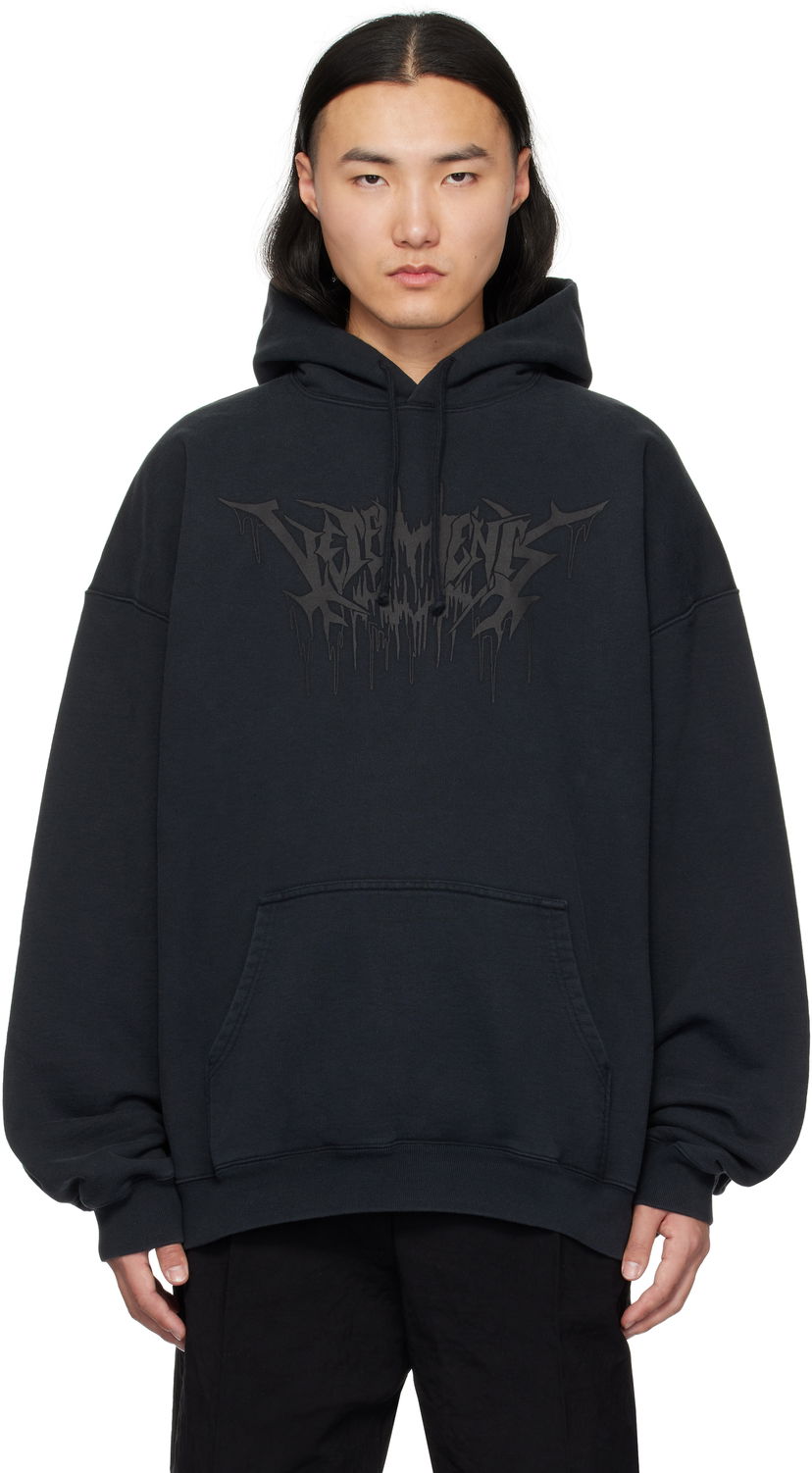 Світшоти VETEMENTS Vetements Drip Metal Oversized Hoodie чорний | UA66HD730B