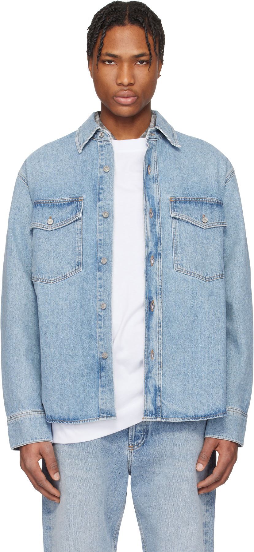Сорочка AGOLDE AGOLDE Rafe Denim Shirt Синій | A4030-3018