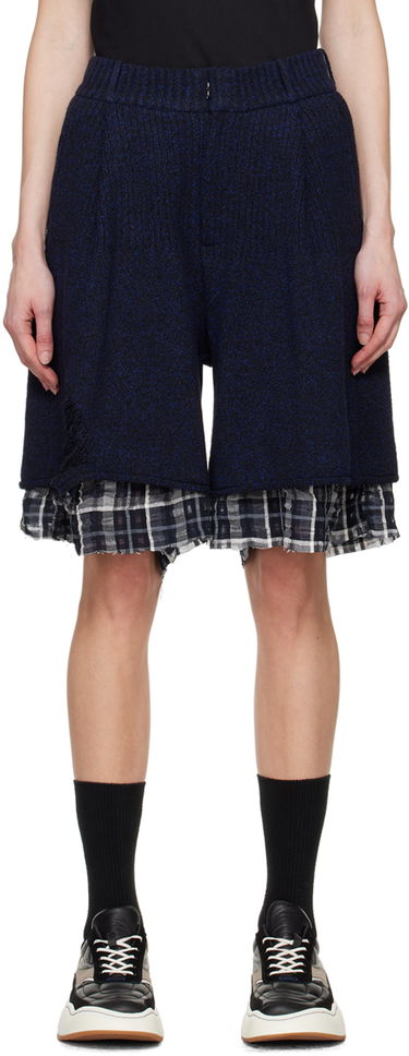 Шорти ADER ERROR Layered Knit Shorts темно-синій | BN01SSBT0401BK, 0
