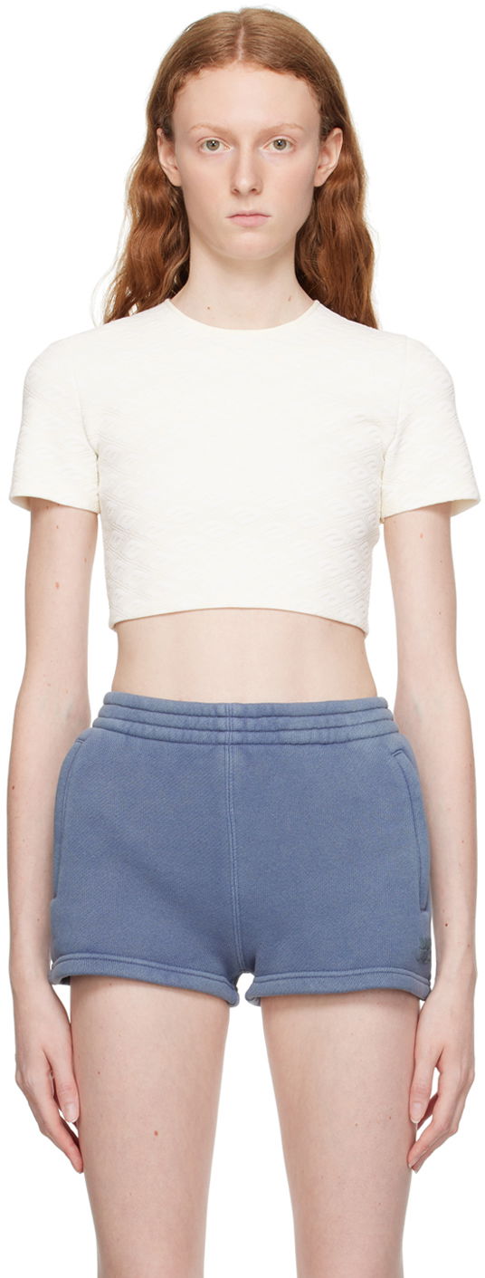 Кроп-топи Alexander Wang Cropped T-Shirt білий | 4KC3231056