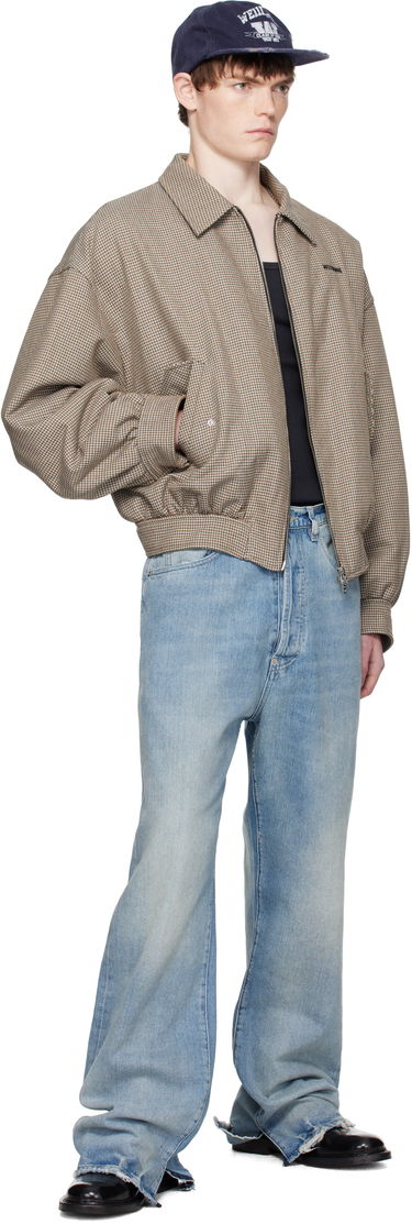 Куртка бомбер We11done We11done Checkered Bomber Jacket Коричневий | WD-JK2-25-013-M-BG, 3