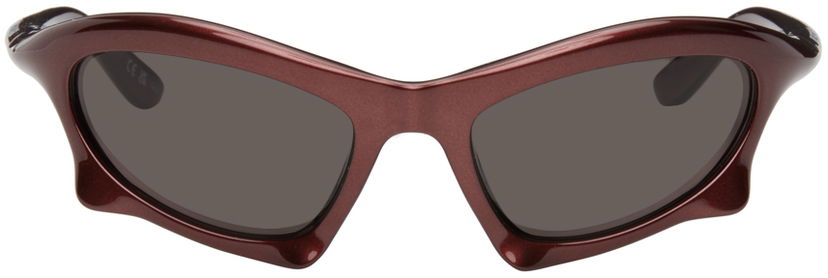 Сонцезахисні окуляри Balenciaga Burgundy Bat Rectangle Sunglasses Бордовий | BB0229S-005