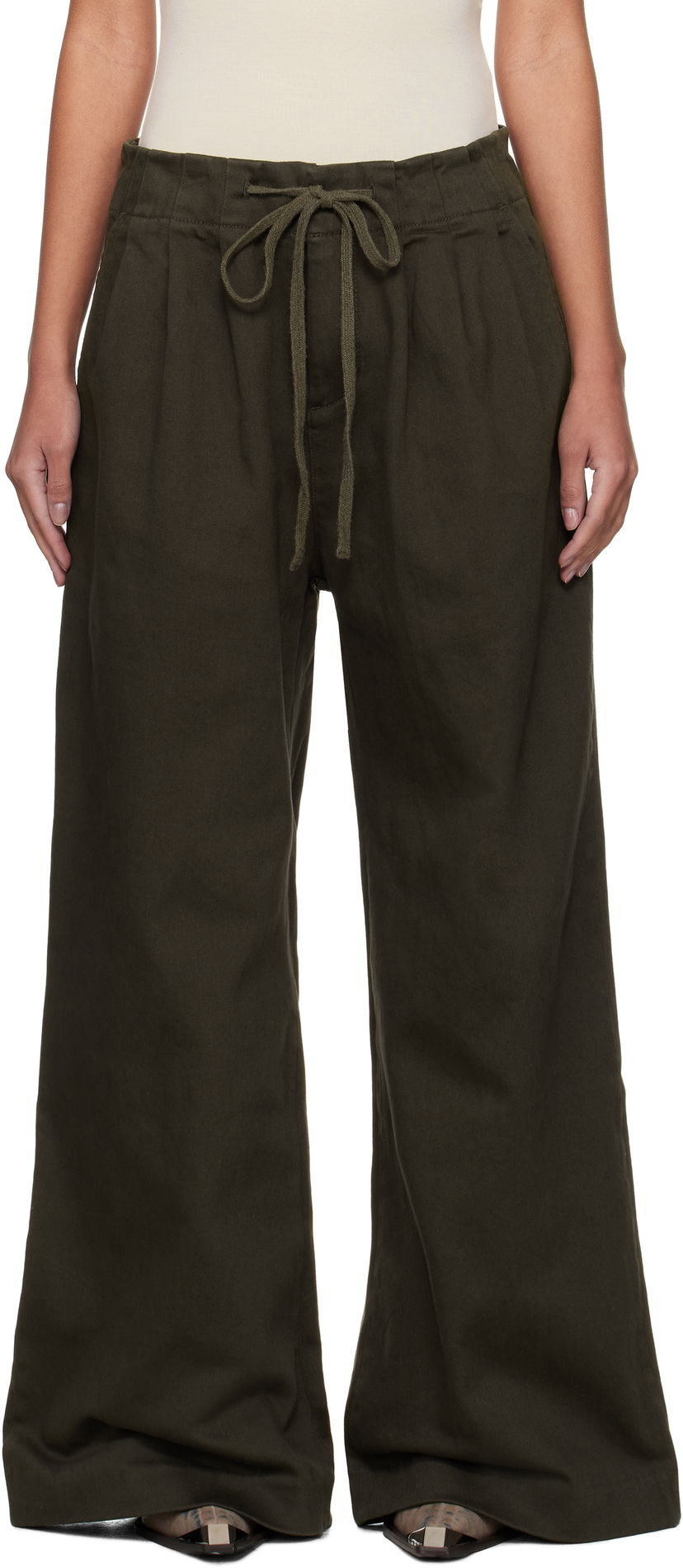 Штани Entire Studios Entire Studios Cinch Trousers Зелений | ES2546OL