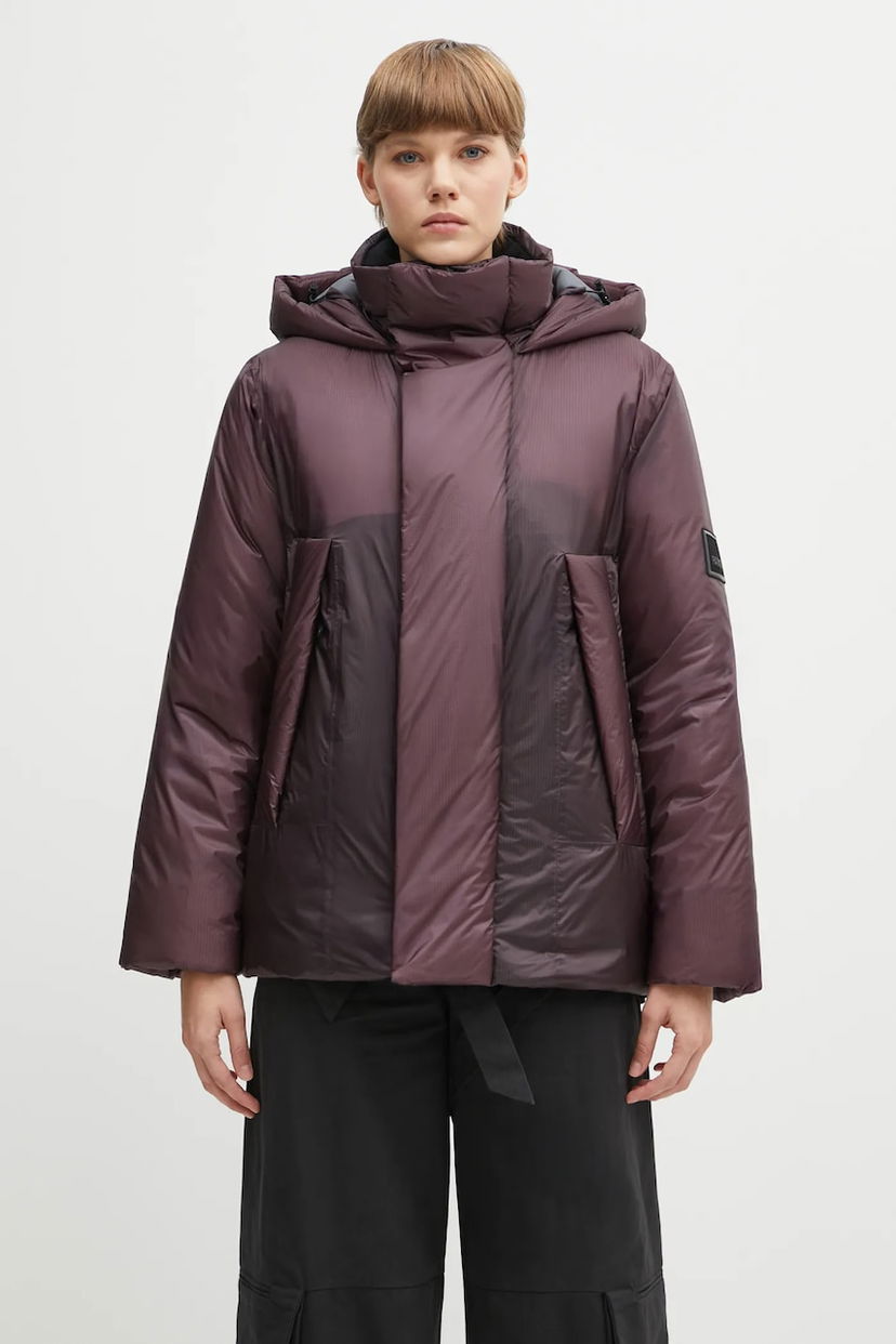 Пуховик Rains Torna Curve Winter Hooded Puffer Jacket Бордовий | 17200.129