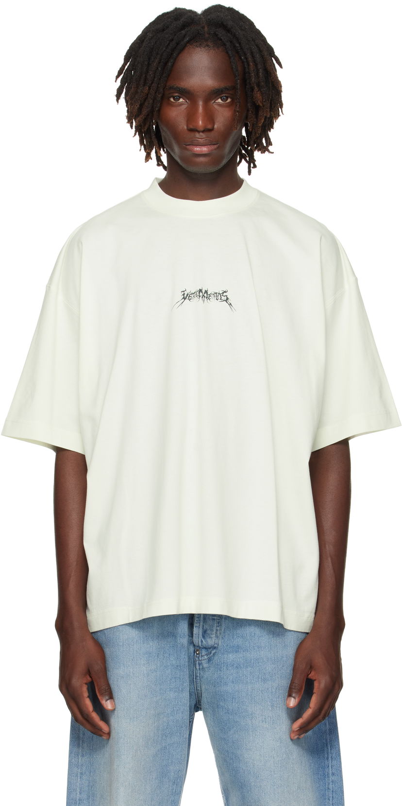 Футболка VETEMENTS Vetements Metal Logo Regular T-Shirt білий | UH76TR600I