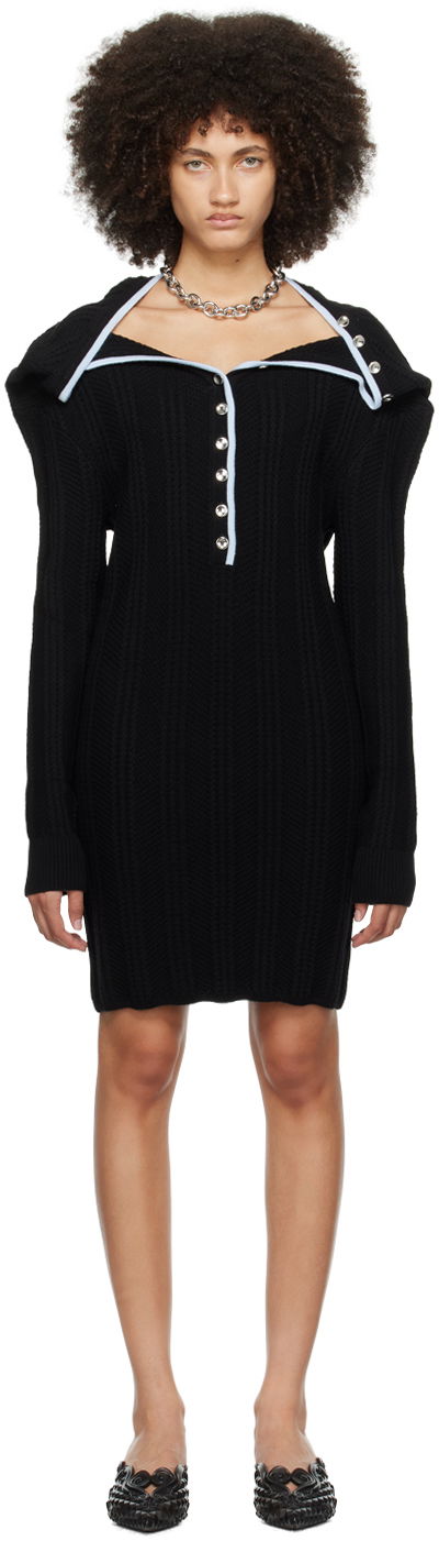 плаття Y/PROJECT Black Ruffle Necklace Minidress чорний | WMDRESS41-S25