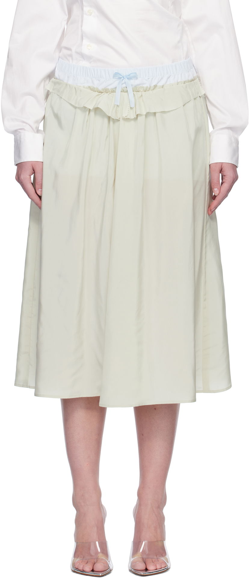 Спідниця Maison Margiela Maison Margiela 'Anonymity Of The Lining' Midi Skirt Зелений | S51ME0037 S76632